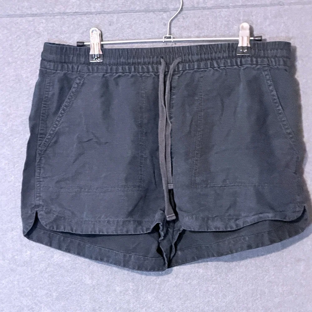 J. Crew Re-Imagined Minimalist Linen Lyocell Shorts XS Blue Drawstring Coastal